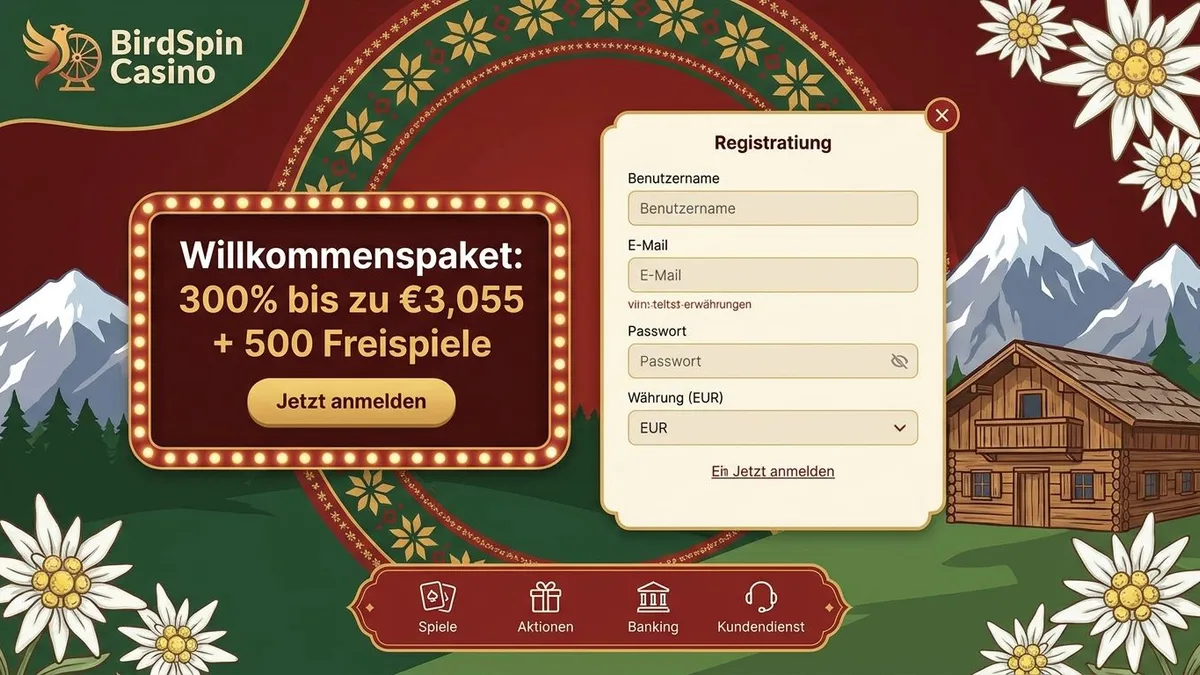 Registrierung mit Bonus